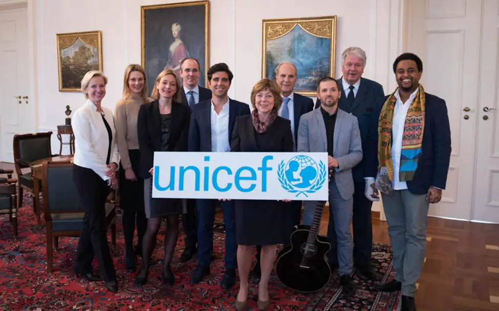 Teilnehmer des UNICEF-Neujahrsgesprächs 2016 | © Bundesregierung/Steffen Kugler Teilnehmer des UNICEF-Neujahrsgesprächs 2016