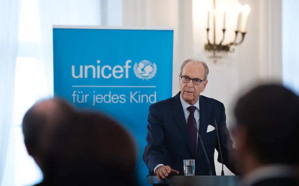 UNICEF-Vorsitzender Dr. Jürgen Heraeus | © Bundesregierung/Felix Zahn UNICEF-Neujahrsgespräch: UNICEF-Vorsitzender Dr. Jürgen Heraeus