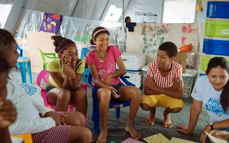 Workshop in Ecuador: Jugendliche sprechen über erlebte Gewalt | © UNICEF/Arcos Ecuador: In einem Workshop sprechen Jugendliche über Gewalt, die sie erlebt haben.