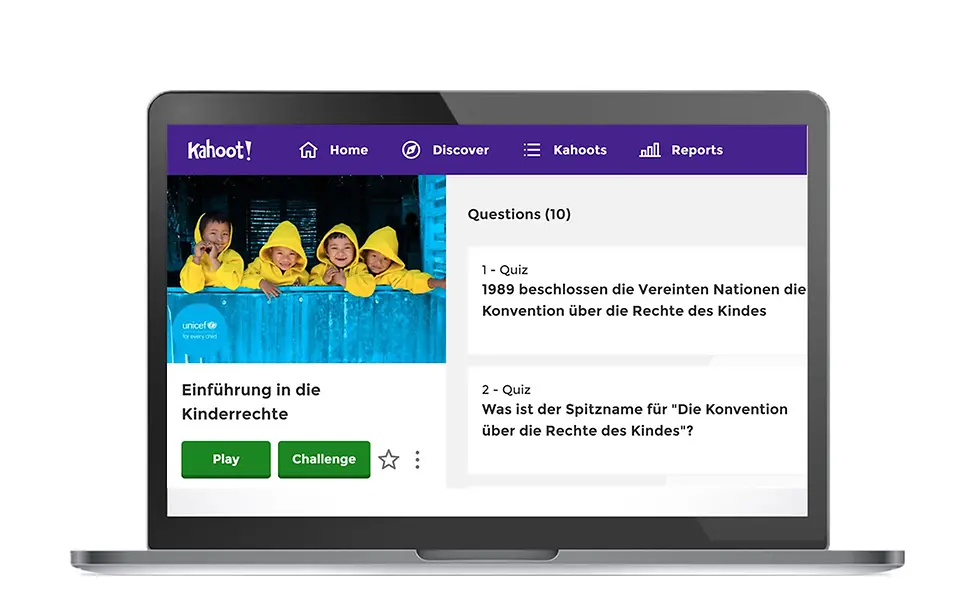 UNICEF Kinderrechte-Quiz Ausschnitt aus dem UNICEF Kinderrechte-Quiz