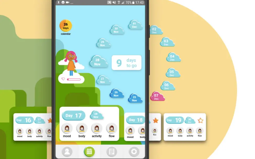 Mit der OKY-App lernen Mädchen spielerisch ihren Körper kennen und vertrauen. | © UNICEF/UNI322842 Eine spielerische App zum tracken und lernen über die eigene Menstruation.