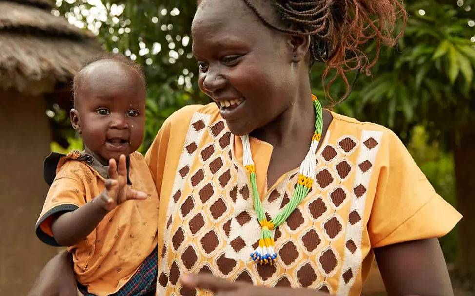 Akot auf dem Arm seiner Mutter | © UNICEF/Wilson Akot auf dem Arm seiner Mutter.