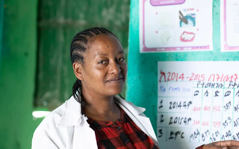 Äthiopien: Eine Lehrerin klärt über Menstruation auf | © UNICEF/Pouget Äthiopien: Eine Lehrerin klärt über Menstruation auf
