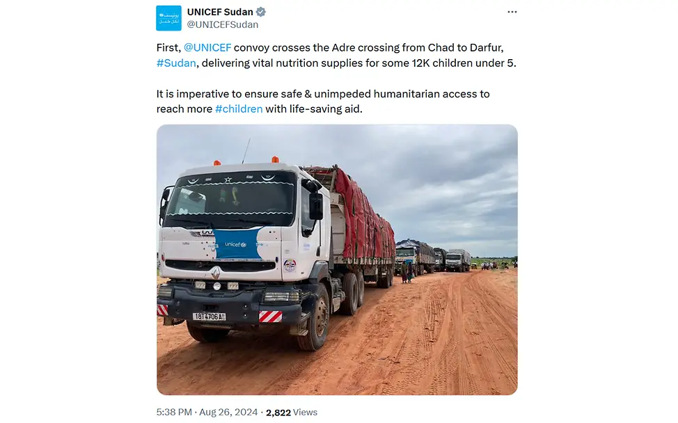 UNICEF bringt Hilfsgüter nach Darfur Unbenannt