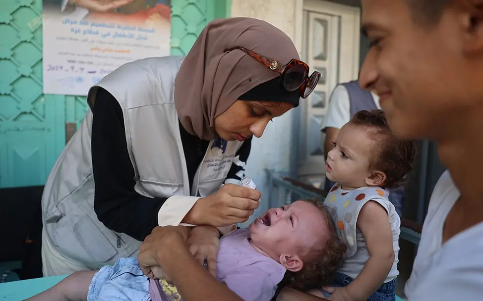 Polio-Impfkampagne in Gaza | UNICEF/El Baba Polio-Impfkampagne in Gaza