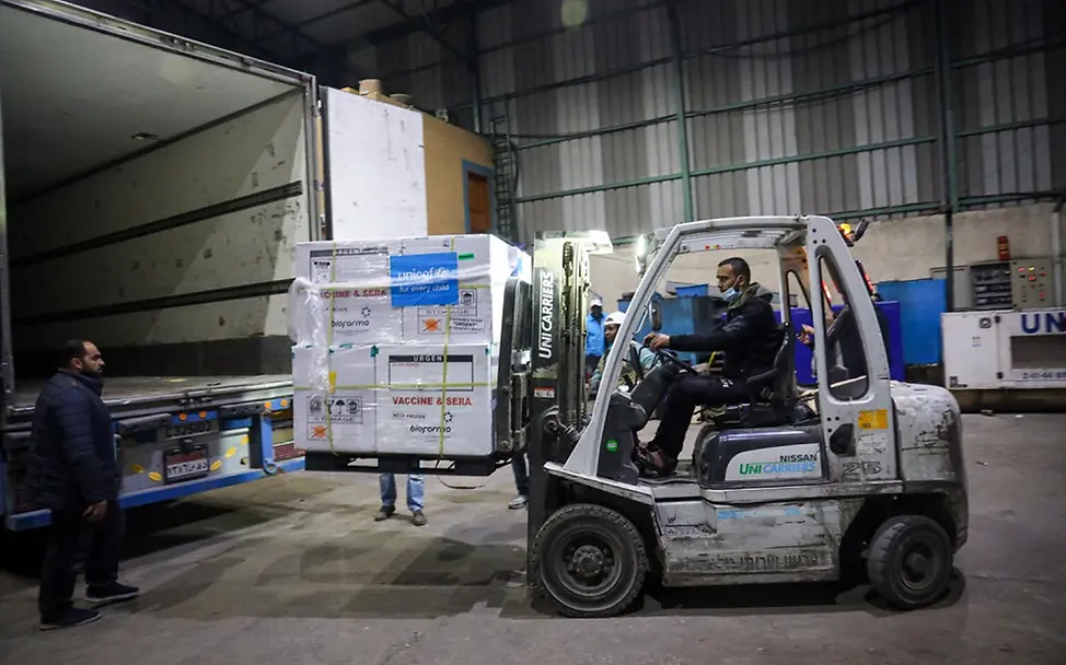 Masern: Eine Lieferung mit Impfstoff kommt in Gaza an | © UNICEF/El Baba Masern gefährlich: Eine Lieferung mit Impfstoff kommt in Gaza an