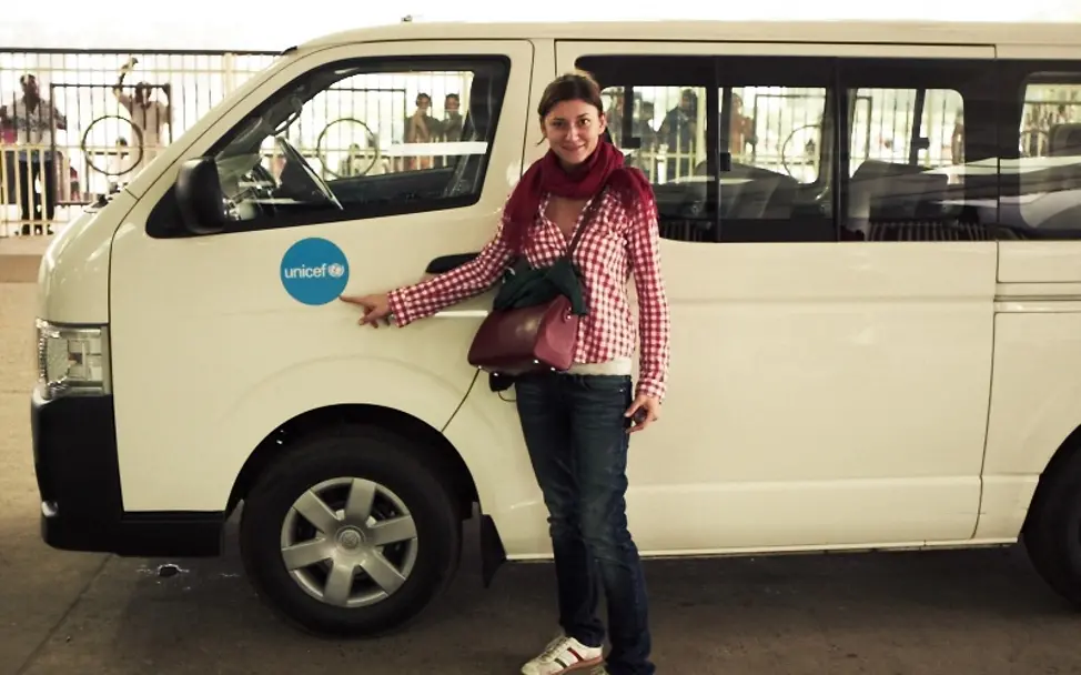 Ankunft von Sandra Thier in Bangladesch. © Steven Pan/UNICEF/RTLII Ankunft von Sandra Thier in Bangladesch. © Steven Pan/UNICEF/RTLII