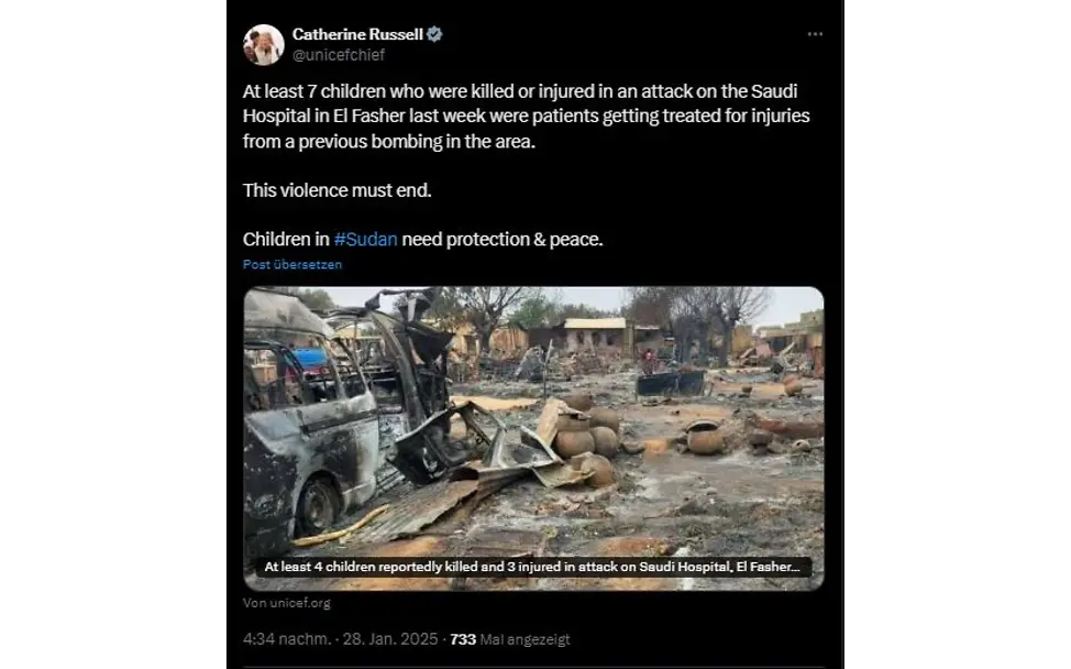 Tweet Russell 28 Jan | © UNICEF Russell_Jan28_Sudan