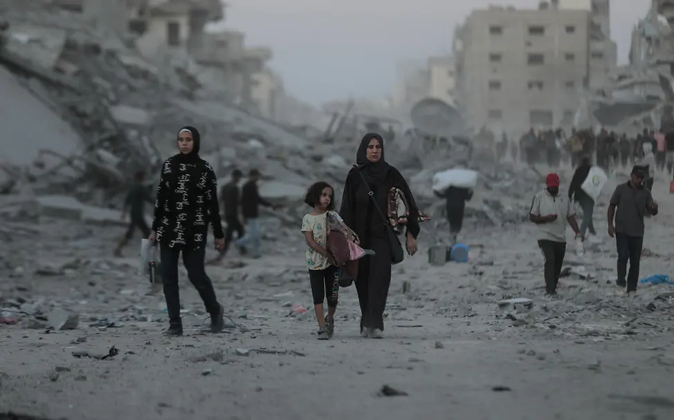 Gaza: Familien kehren nach Beginn der Waffenruhe in den Norden Gazas zurück. | © UNICEF/Nateel Gaza Spendenaufruf: Notleidende Familien kehren nach Beginn der Waffenruhe in den Norden Gazas zurück.