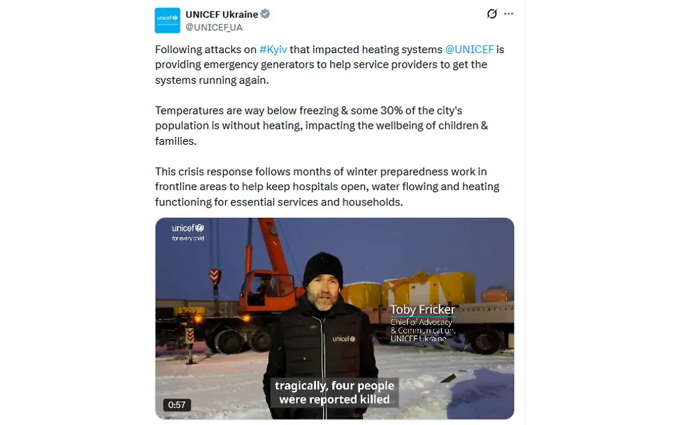 UNICEF-Sprecher Toby Fricker berichtet aus der Ukraine Post X_Toby Fricker_9_01