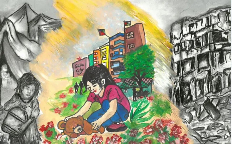 Zeichnungen aus Gaza. | © UNICEF Zeichnungen aus dem Gazastreifen