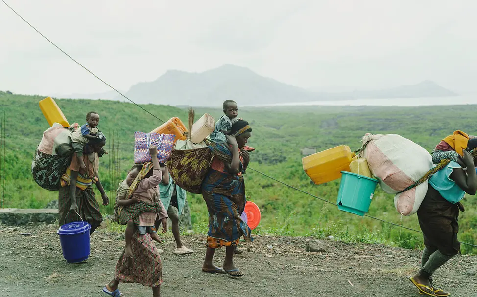 Viele Familien wurden bereits mehrfach vertrieben. © UNICEF/UNI742817/Benekire Kinder im Ostkongo: Viele Familien wurden bereits mehrfach vertrieben.