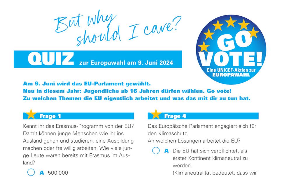 Quiz zur EU-Wahl - But why should I care? Go vote!