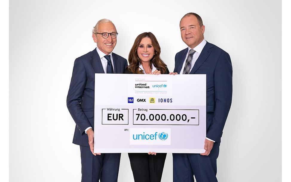 Stiftung „United Internet for UNICEF“: 70 Millionen Euro für Kinder in Not
